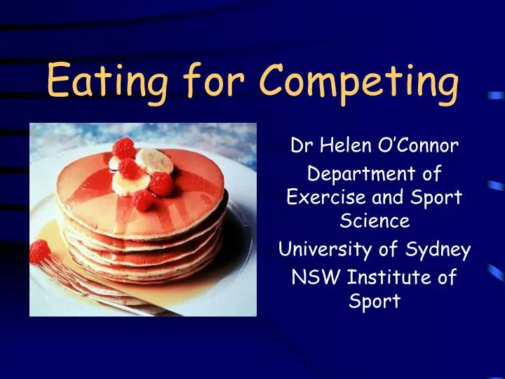 eating for competing