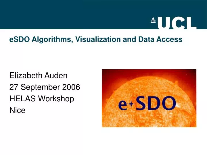 esdo algorithms visualization and data access