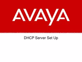 DHCP Server Set Up