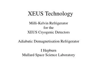 XEUS Technology