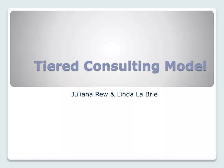 tiered consulting model