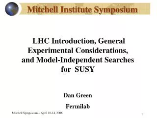 Mitchell Institute Symposium