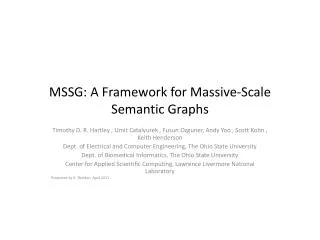 MSSG: A Framework for Massive-Scale Semantic Graphs
