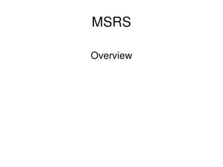 MSRS