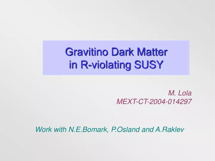 gravitino dark matter in r violating susy