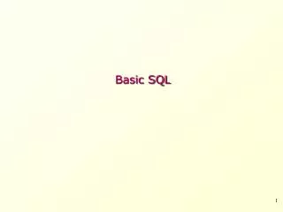 Basic SQL