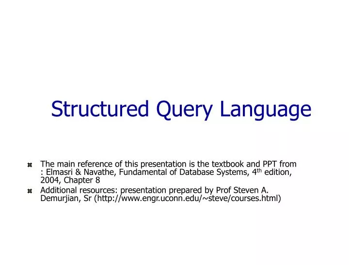 structured query language