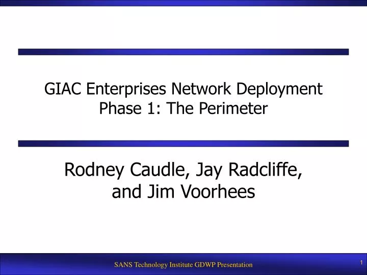 giac enterprises network deployment phase 1 the perimeter