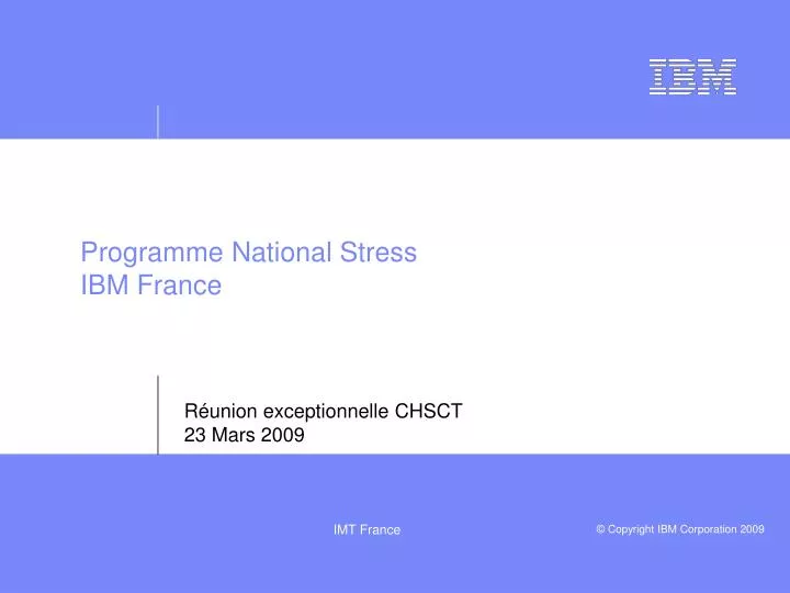 programme national stress ibm france