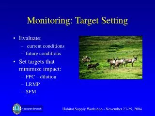 Monitoring: Target Setting