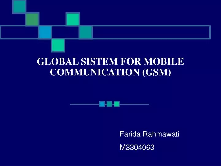 global sistem for mobile communication gsm