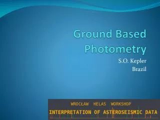 Ground Based Photometry