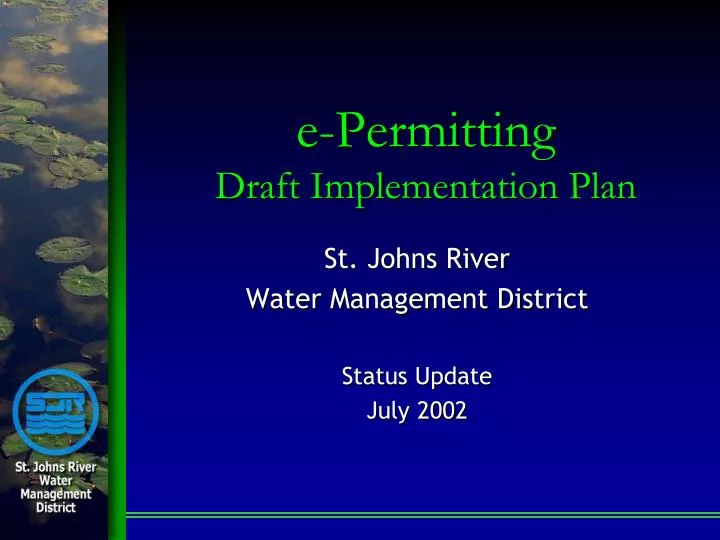 e permitting draft implementation plan