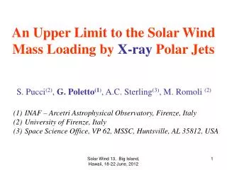 An Upper Limit to the Solar Wind Mass Loading by X-ray Polar Jets