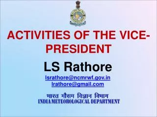 Activities of the vice-president