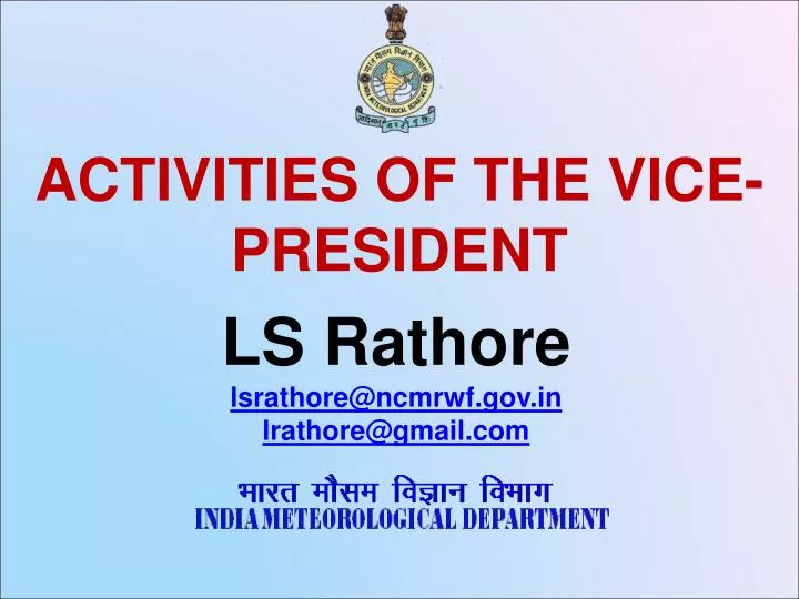 activities of the vice president