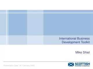 International Business Development Toolkit