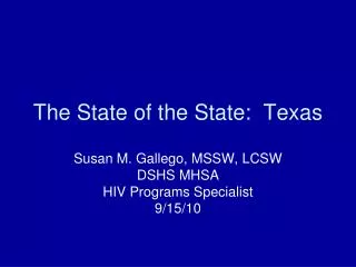 The State of the State: Texas