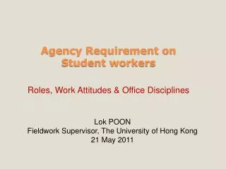 Agency Requirement on Student workers