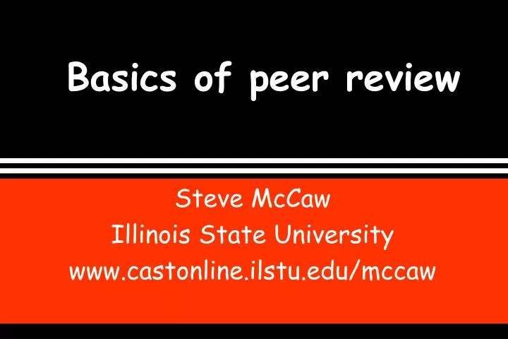 basics of peer review