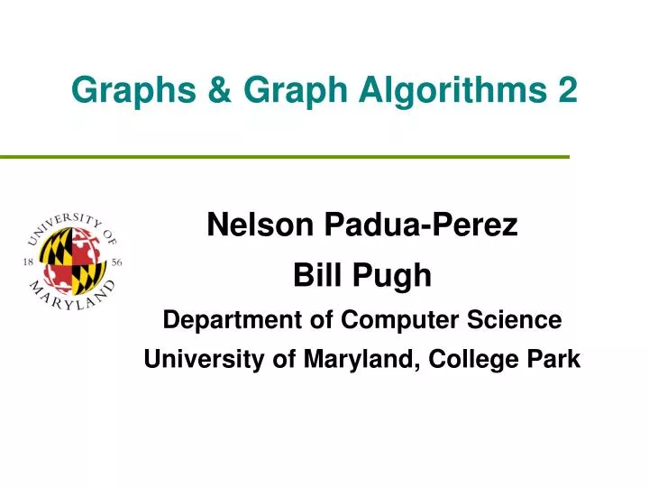 graphs graph algorithms 2