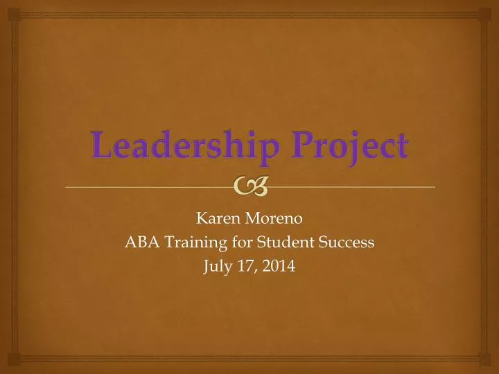 leadership project