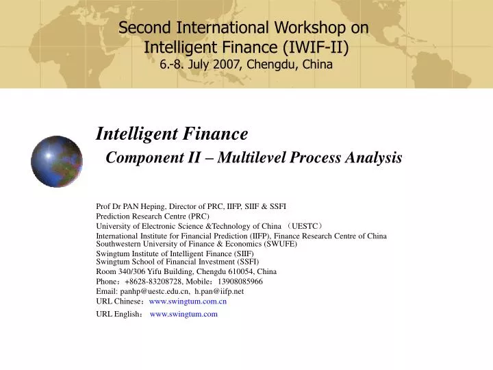 intelligent finance component ii multilevel process analysis