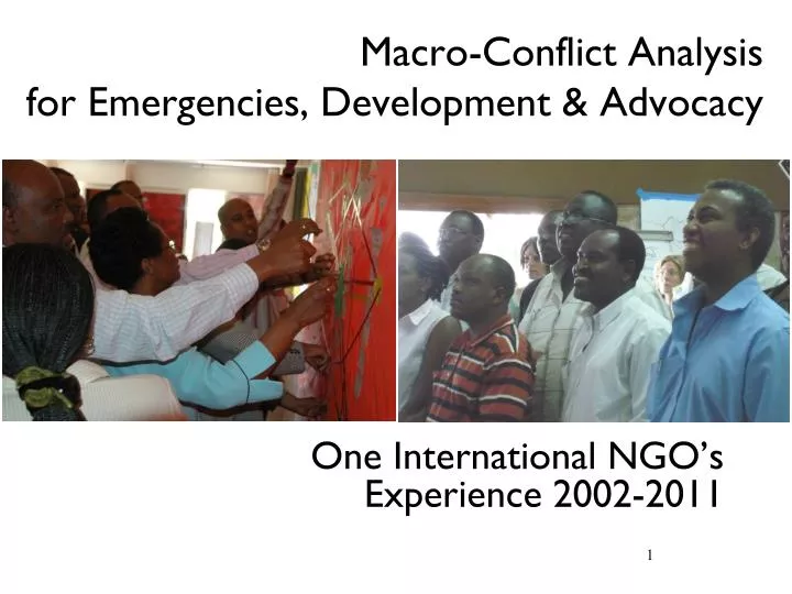 macro conflict analysis for emergencies development advocacy