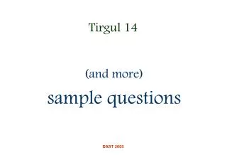 Tirgul 14