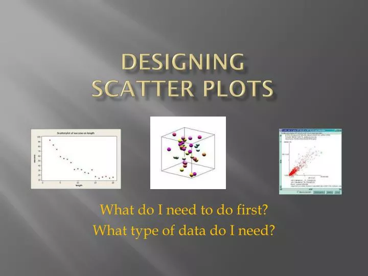 designing scatter plots