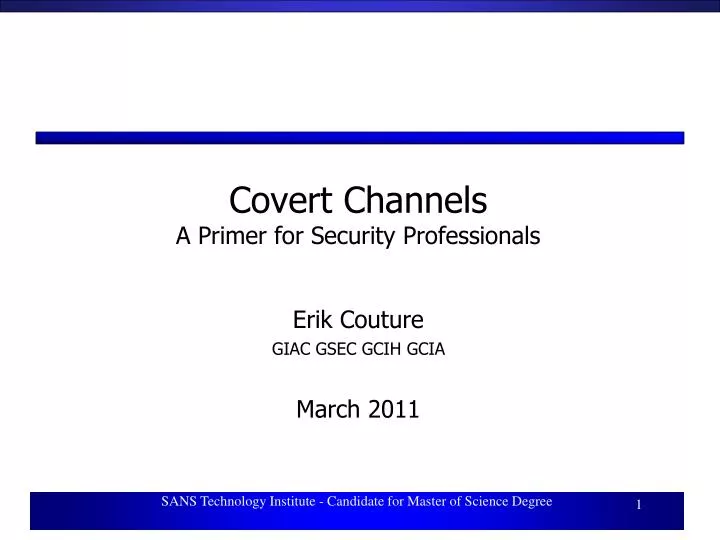 covert channels a primer for security professionals