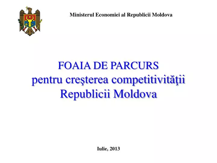 foaia de parcurs pentru cre terea competitivit ii republicii moldova