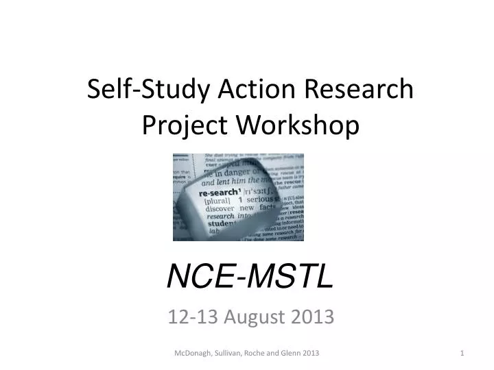self study action research p roject w orkshop
