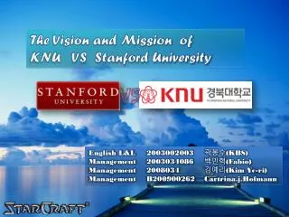The Vision and Mission of KNU VS Stanford University