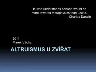 altruismus u zv at