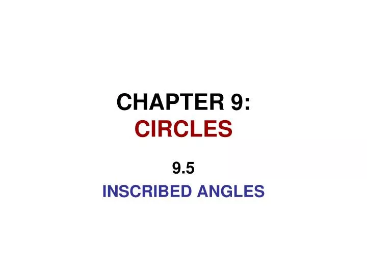 chapter 9 circles