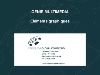 genie multimedia el ments graphiques