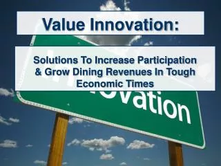 Value Innovation: