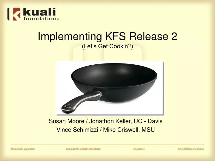 implementing kfs release 2 let s get cookin