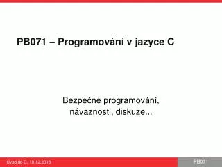 pb 071 programov n v jazyce c