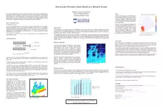 Running the Princeton Ocean Model on a Beowulf Cluster Stephen Cousins and Huijie Xue