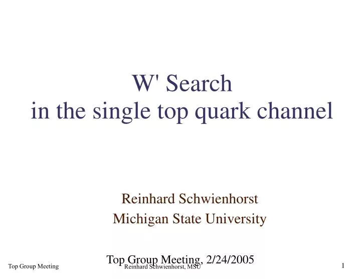 w search in the single top quark channel