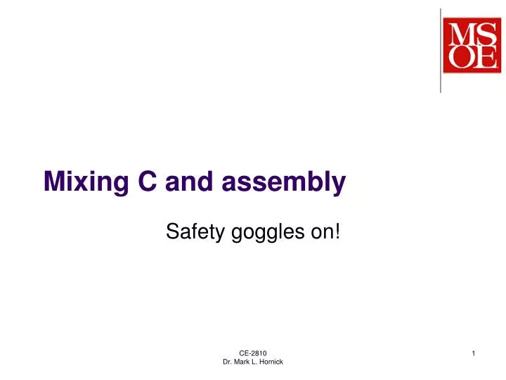 mixing c and assembly