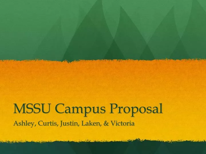 mssu campus proposal