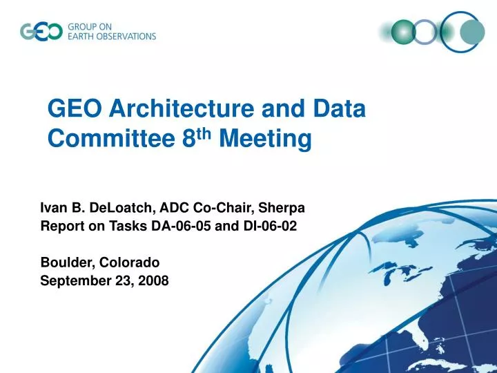 geo architecture and data committee 8 th meeting