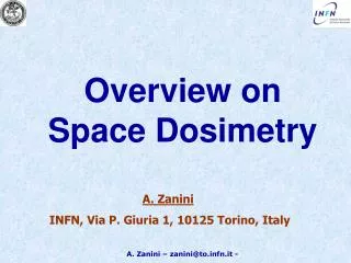 Overview on Space Dosimetry