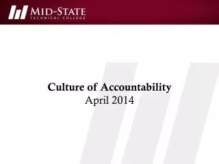 Culture of Accountability April 2014