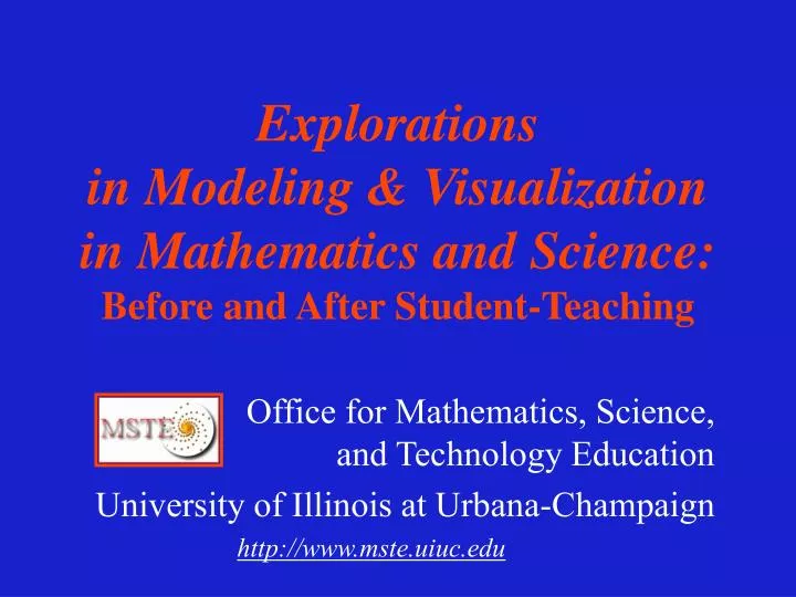 explorations in modeling visualization in mathematics and science before and after student teaching