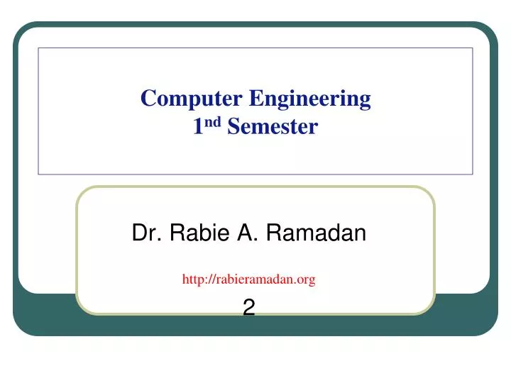 computer engineering 1 nd semester