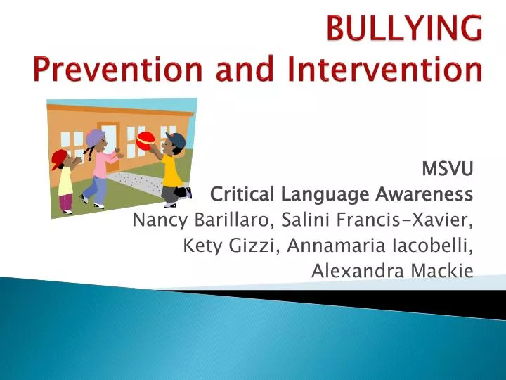 bullying prevention and intervention